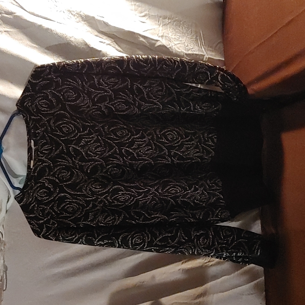 Ladies Black and Silver Sweater